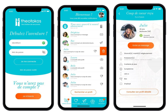 Application Mobile Theotokos visuels